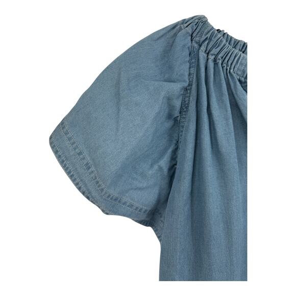 Joe's Jeans Flutter sleeve top light blue size X-Small XS - Picture 3 of 7